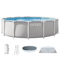 thumbnail image 1 of INTEX 26719EP Prism Frame 14'x42" Above Ground Pool w/ Pump, Ladder, Cover, Ground Cloth, 1 of 7