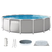 INTEX 26723EP Prism Frame 15x42" Above Ground Pool w/ Pump, Ladder, Cover, Ground Cloth