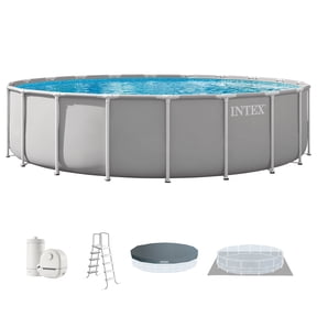 INTEX 26755EP Prism Frame 20'x52" Above Ground Pool w/ Pump, Ladder, Cover, Ground Cloth