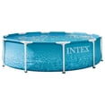 thumbnail image 1 of INTEX 28207EP 10Ft X 30In Beachside Metal Frame Above Ground Pool Set with Filter Pump, 1 of 7
