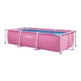 thumbnail image 1 of INTEX 8.5ft x 26in Rectangular Frame Above Ground Backyard Swimming Pool, Pink, 1 of 7