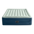 thumbnail image 1 of INTEX ELEVATED 18" PILLOW REST QUEEN AIR MATTRESS, INTERNAL PUMP, OFF-WHITE/BLUE, 1 of 5