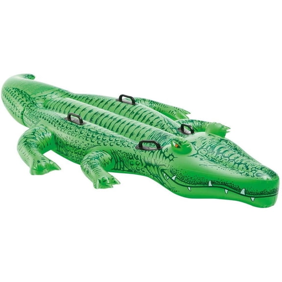 INTEX Giant Gator Inflatable Pool Float 80" x 45" w 2 Heavy-Duty Handles – Intex 58562NP