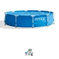 thumbnail image 1 of INTEX Metal Frame 10ft x 30in Above Ground Swimming Pool Set w/ Filter Pump, 1 of 13