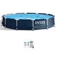 thumbnail image 1 of INTEX Metal Frame 12ft x 30in Above Ground Swimming Pool Set w/ Filter Pump, 1 of 12