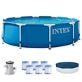 thumbnail image 1 of INTEX Metal Frame Pool Set with Cover & Type H Filter Cartridge (6 pack), 1 of 12