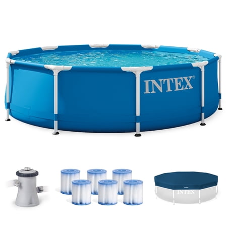 Intex Metal Frame Pool Set with Cover & Type H Filter Cartridge (6 pack)