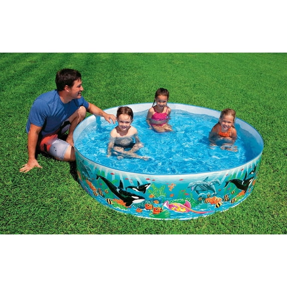 Child Inset Pool INTEX Ocean Coral Reef Snapset Instant Kids Childrens Swimming Pool ...