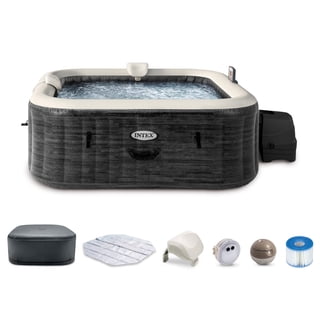INTEX PureSpa Plus Greystone Deluxe 6 Person Spa w/ Jets