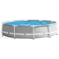thumbnail image 1 of INTEX Round Prism Frame 10ft x 30in Above Ground Swimming Pool Set, Gray, 1 of 8