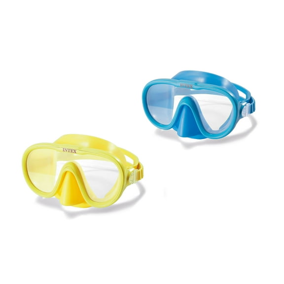 INTEX Sea Scan Swimming Masks, Ages 8+, Latex Free, Assorted Colors, Ocean/Pool