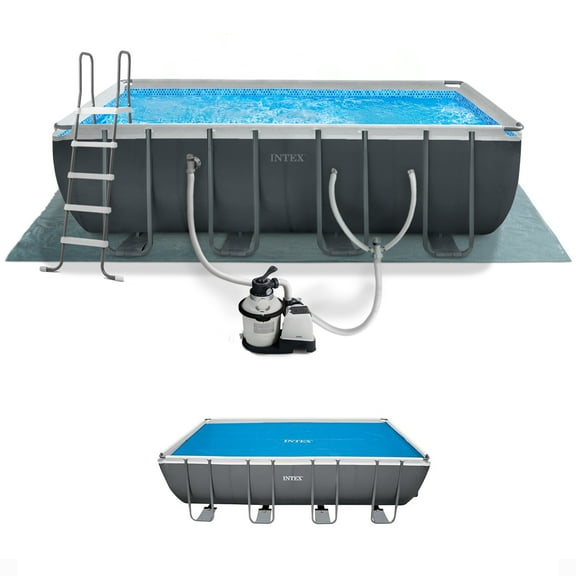 INTEX 18ft x 9ft x 52in Ultra XTR Above Ground Pool and Solar Pool Cover