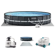 INTEX 18ft x 52in Ultra XTR Above Ground Swimming Pool, Sand Filter Pump, Automatic Vacuum Cleaner