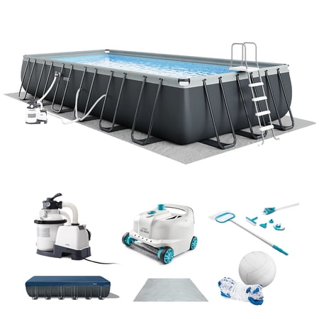 INTEX 24ft x 12ft x 52in Ultra XTR Above Ground Pool & Automatic Vacuum Cleaner price history and forecast - Intex 26367EH + 28005E