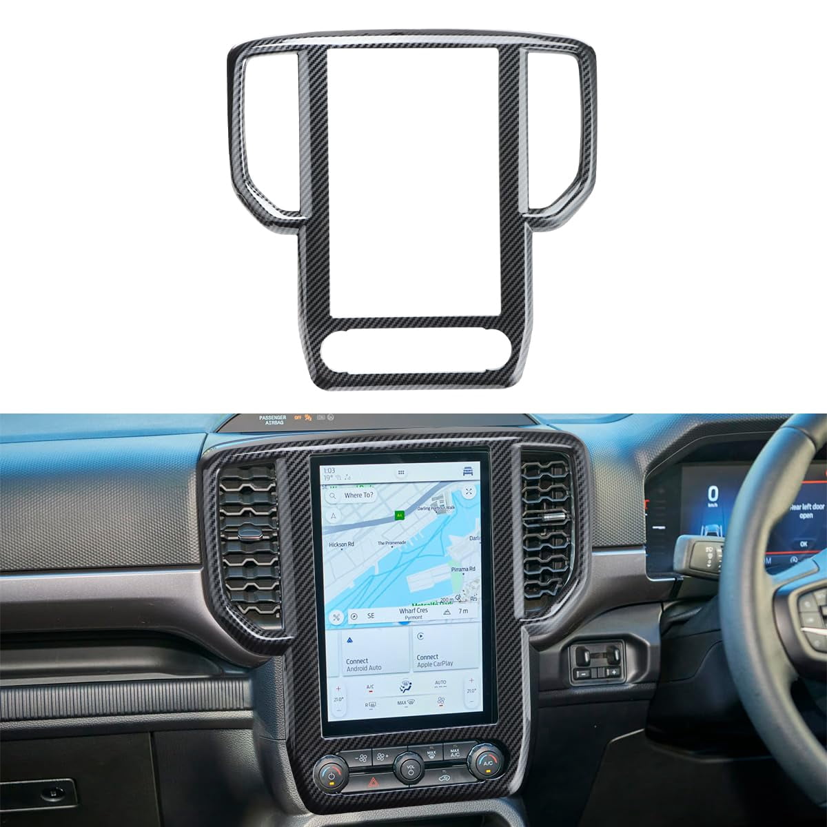 INTGET 10.1-inch Navigation Screen RRF12 Panel Cover for Ranger ...