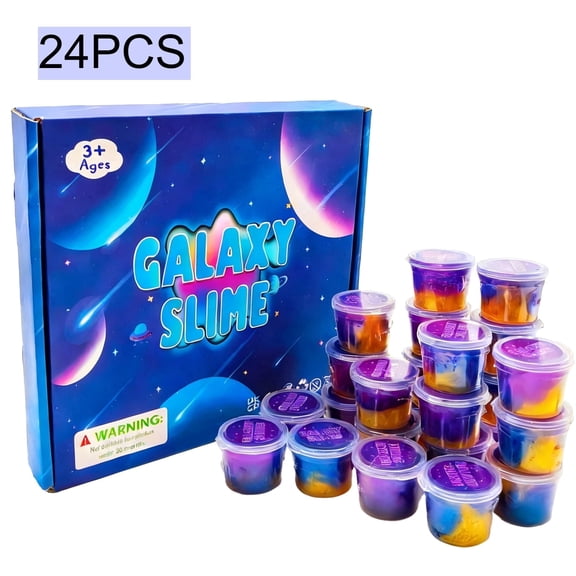 INTIGE 24/36 Pack Slime in a Cup, Galaxy Slime Cup, Interesting Texture, Smooth, Stress Relief, Party Favors Birthday Gifts