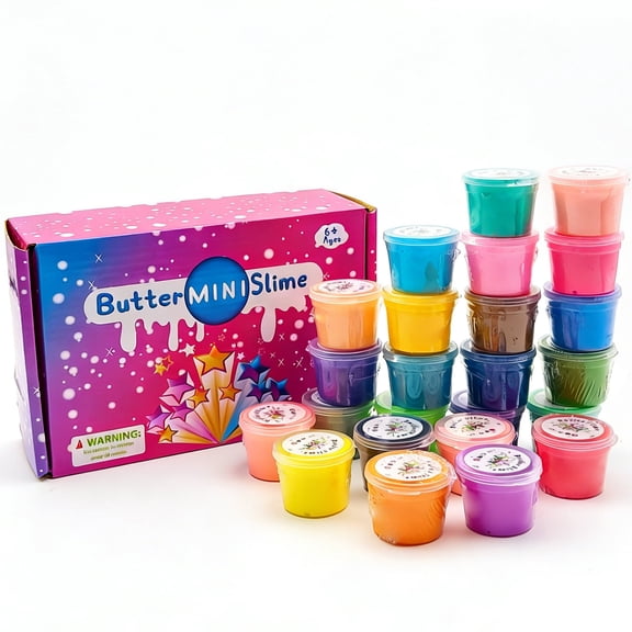 INTIGE 24/45 Pack Bucket Slime Set, 30ml Slime KIt, Stress-relieving and Fun, Smooth To The Touch, Rich in Colors
