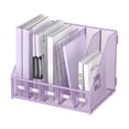 thumbnail image 1 of INTIGE Desk Organizer Magazine File Rack with 5 Vertical Compartments, Metal Mesh for Desk and Home Workspace, 1 of 6