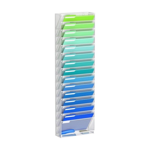 INTIGE Hanging File Organizer Wall File Holder, Wall Organizer for Papers, Folders, Magazines, Office Organization