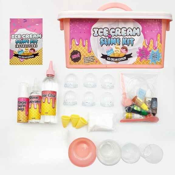 INTIGE Ice Cream Series/lollipop Series Clay Toys, Slime Making Kit, Suitable for Various Themed Party Games