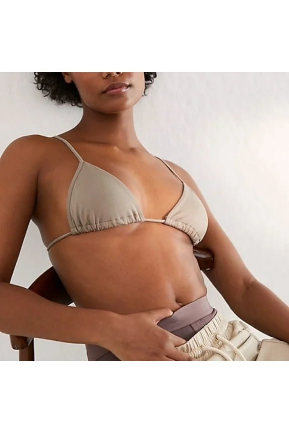 INTIMATELY FREE PEOPLE Intimates Beige Triangle Bikini Wireless Bra M\L