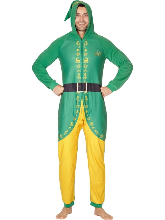 INTIMO Elf The Movie Mens Buddy The Elf One Piece Costume Pajama Set
