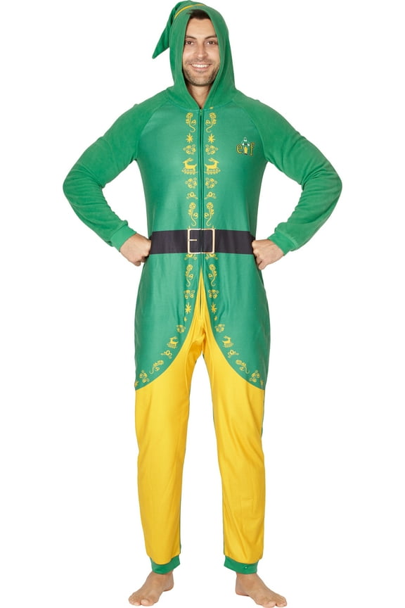 INTIMO Elf The Movie Mens Buddy The Elf One Piece Costume Pajama Set