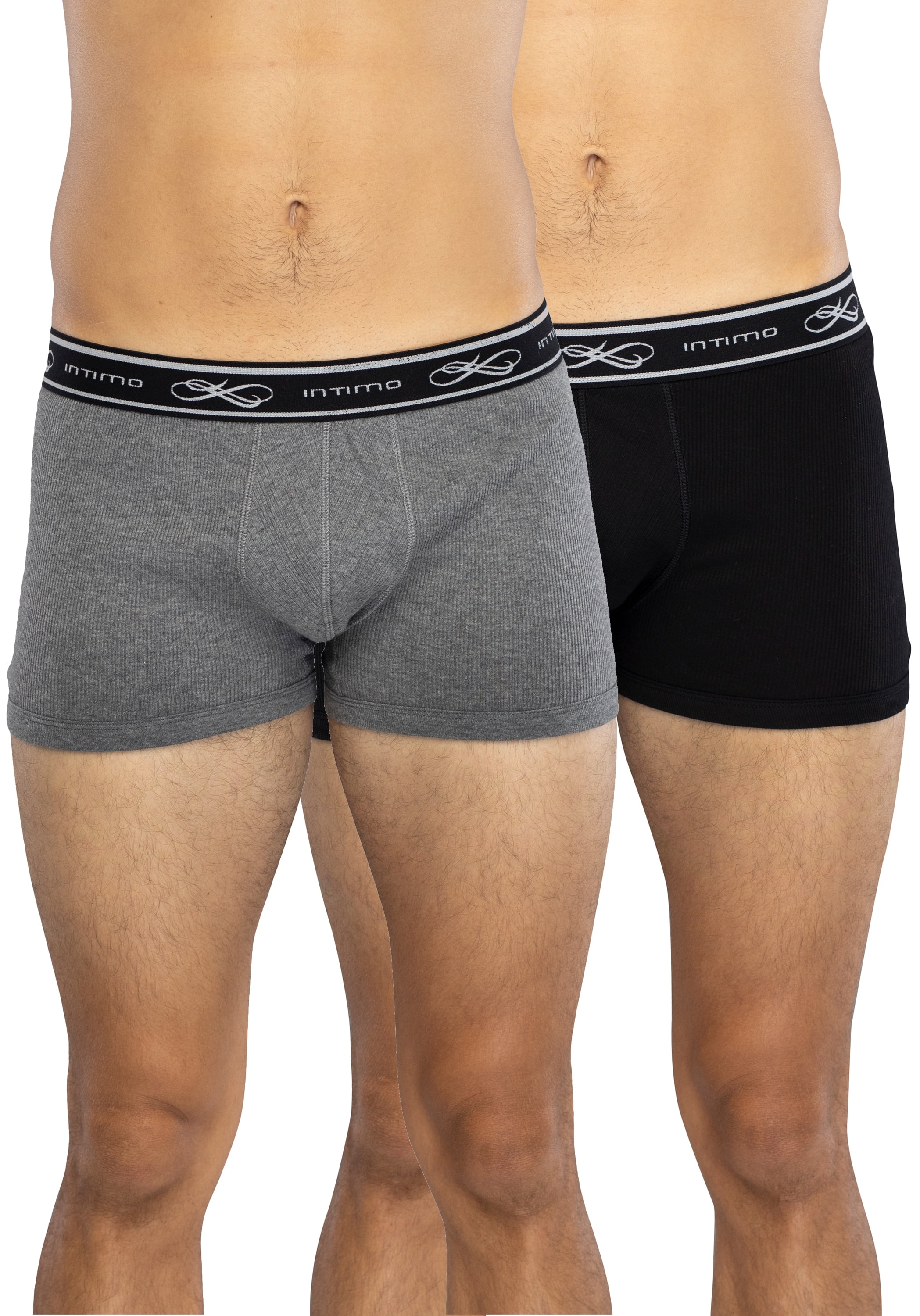 INTIMO Men's Adult 2 Pairs Quality Boxer Brief Underwear 
