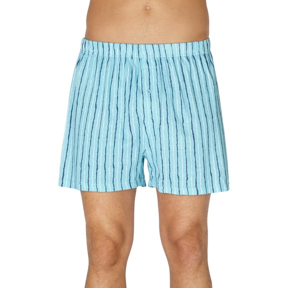 INTIMO Men's Striped Knit Boxer Men's Underwear - Walmart.com