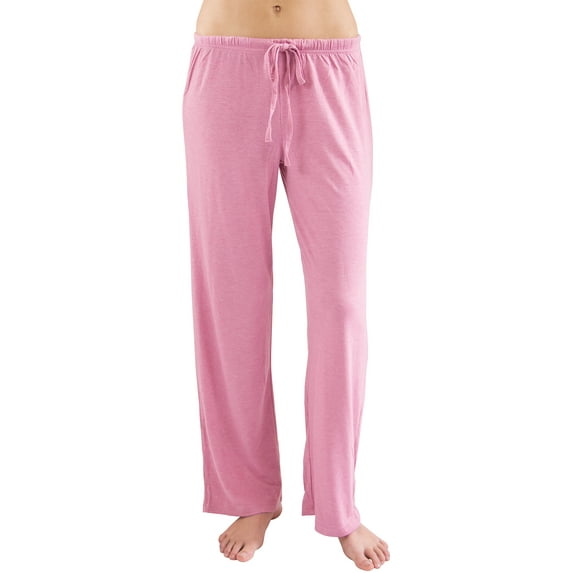 INTIMO Womens' Solid Soft Fabric Blend Knit Casual Pajama Pant Lounge Sleepwear