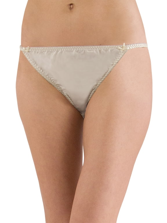 INTIMO Womens' Classic Silk String Bikini Party Underwear Panties