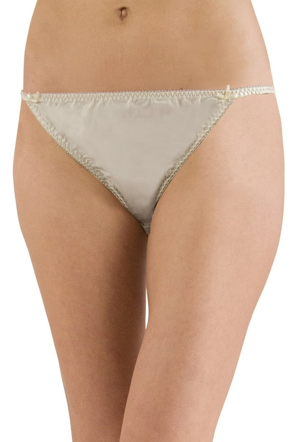 INTIMO Womens' Classic Silk String Bikini Party Underwear Panties