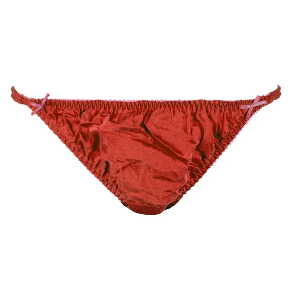 INTIMO Womens' Classic Silk String Bikini Party Underwear Panties
