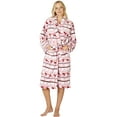 thumbnail image 1 of INTIMO Womens Reindeer Holiday Robe, 1 of 3