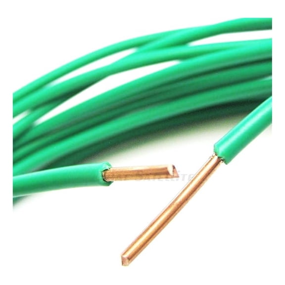 INTL - Pure Solid Bare Copper Grounding Wire, 10 AWG (#10 Gauge), THHN PVC , Satellite Antenna Electrical Ground Protection Earth Wire (75 feet, Green)