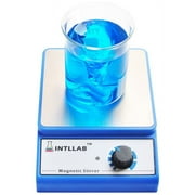 INTLLAB Magnetic Stirrer Stainless Steel Magnetic Mixer with stir bar No Heating Max Stirring Capacity 3000ml