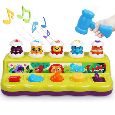 INTMEDIC Pop Up Toy with Light and Music, Cause and Effect Toys for 1 2 Year Old Boy Girl Early Learning Baby Toys 6 to 12 Months