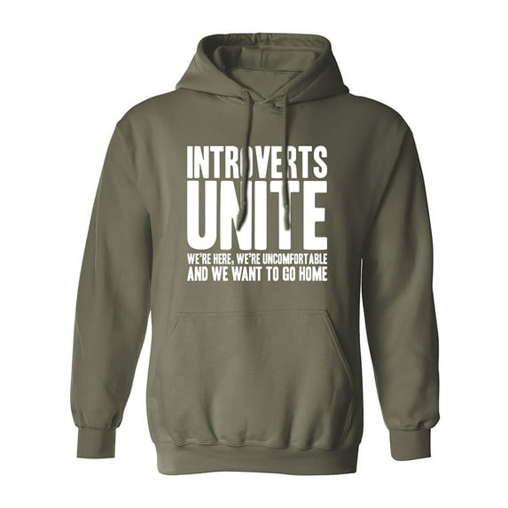 INTROVERTS UNITE Adult Hooded Sweatshirt