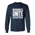 thumbnail image 1 of INTROVERTS UNITE Adult Long Sleeve T-shirt, 1 of 3