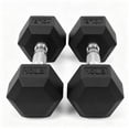 thumbnail image 1 of INTRTLOCKINGING TILES 10 LB Dumbbells Set of 2, Rubber Hex Hand Weights with Textured Metal Handles, Fixed Weight Dumbbells for Home Workout and Fitness Training, 1 of 6