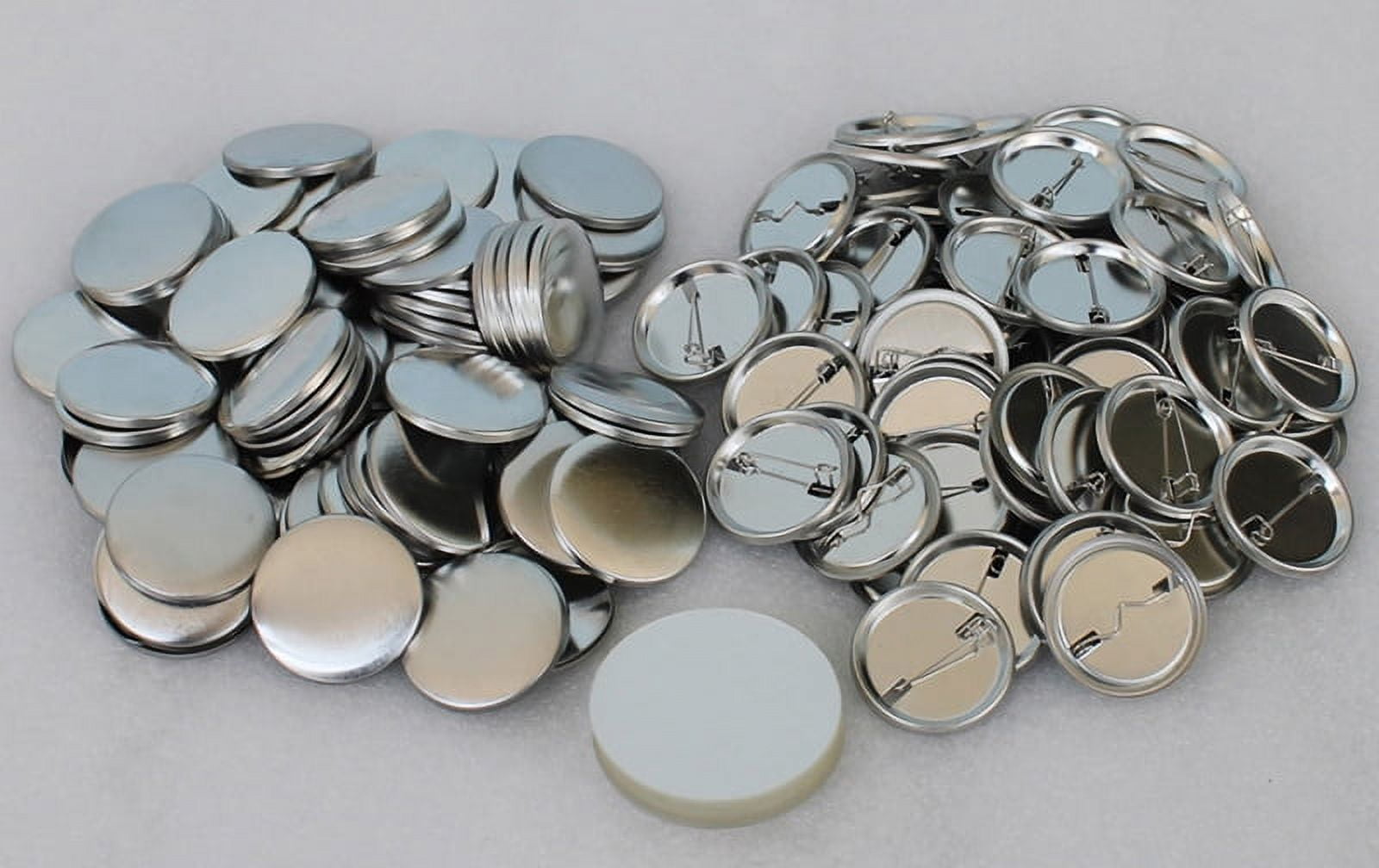 INTSUPERMAI 100 Sets Round Badge 11/4"(32mm) Blank Pin Back Button for