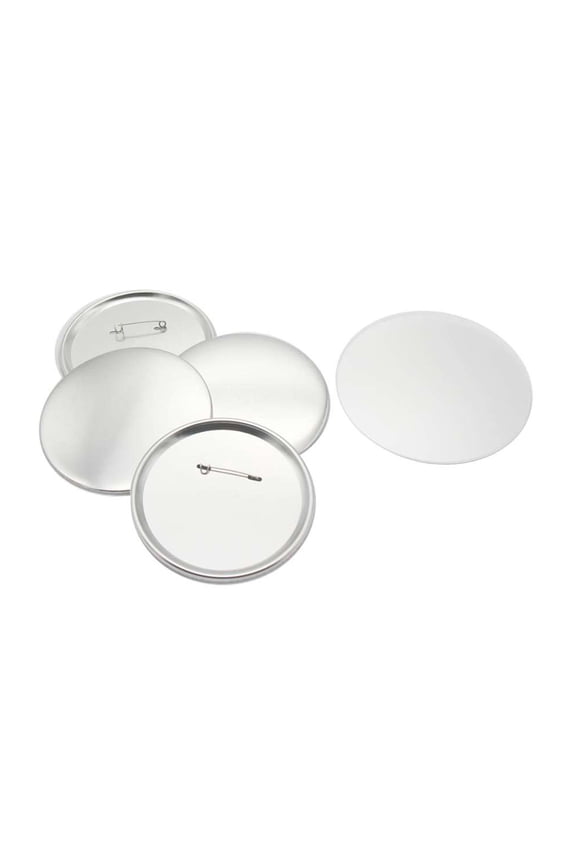 100 Sets Round Badge 100mm Blank Pin Back Button