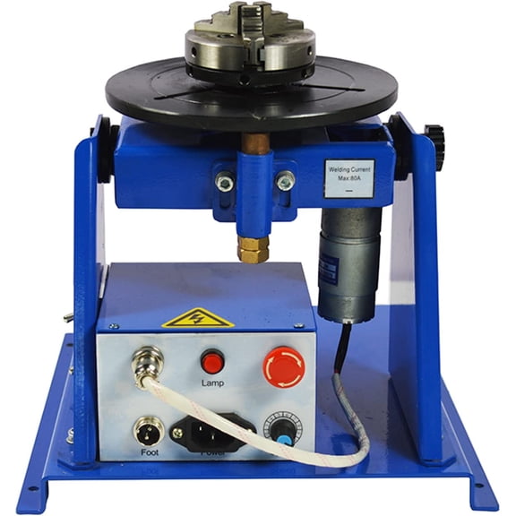 INTSUPERMAI 10kg Welding Turntable Positioner with 80mm 3 Jaw Chuck