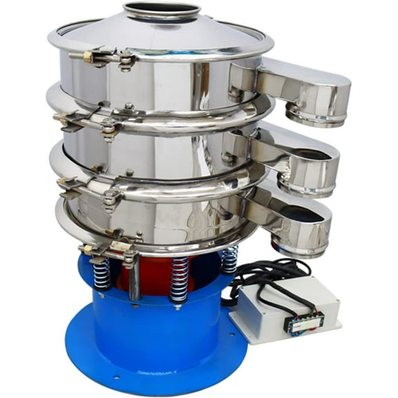 INTSUPERMAI 15.7" Vibrating Screen Powder Vibrating Sieve Shaker Sifter with 30Mesh&70Mesh Screen Stainless Steel Two Layers