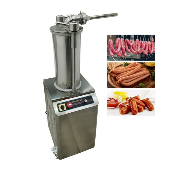 INTSUPERMAI 15L Hydraulic Sausage Filling Machine Sausage Stuffer Stainless Steel