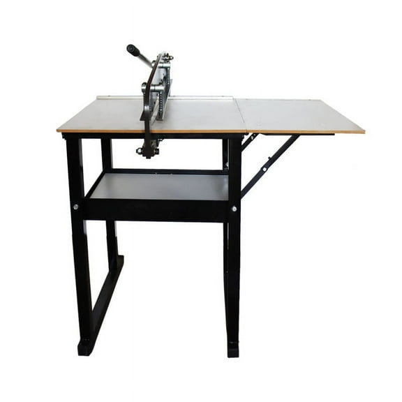 INTSUPERMAI 19.7" Manual Sample Cloth Cutting Machine for Cotton Wool Silk Linen Chemical Fiber Leather with Flower Knife