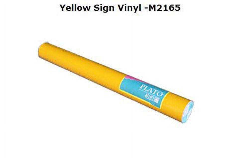 INTSUPERMAI 1Roll Yellow 24"x10yards Plato Sign Vinyl Decals Film Sticker Advertising Cutting