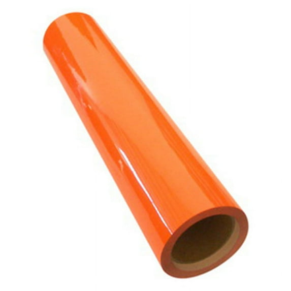 INTSUPERMAI 1yard 20inch Heat Transfer Vinyl T-shirt PU Vinyl Neon Orange CDU-29