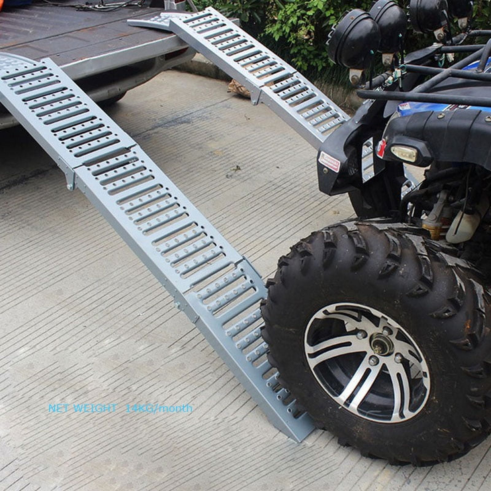 INTSUPERMAI 2 Sets Foldable Aluminum Alloy Car Ramp Portable Folding ...