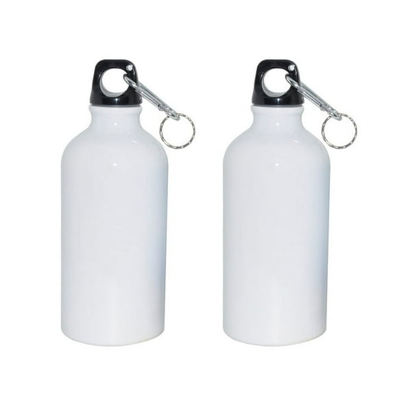 INTSUPERMAI 2PCS Blank Coated 500ml Aluminium Water Bottle Sport Bottle for Sublimation Heat Press Transfer Printing Crafts